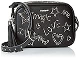  Desigual - Bols_galaxy Charlotte, Bolsos bandolera Mujer, Negro, 7x15x21 cm (B x H T)