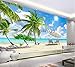 Produktbild Fototapete Foto 3D Wallpaper Moderne Malediven Hawaii Seascape Landschaft Wandbild Wand Tuch Wohnzimmer Schlafzimmer Hintergrund Wandverkleidung Papel, 200 Cm X 140 Cm