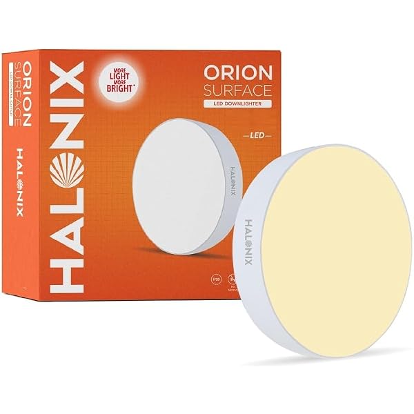 Halonix 8W White Orion Round Led Rimless Surface Downlighter| Led