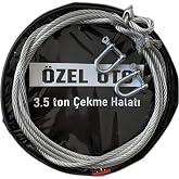3.5 Ton &Ccedil;elik &Ccedil;ekme Halatı, Ağır Hizmet Oto Kurtarma Halatı, Y&uuml;ksek Mukavemetli &Ccedil;elik Halat, Galvaniz Kaplama Paslanmaz Yapı,