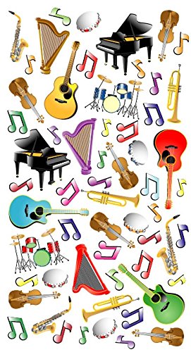 Purple Peach divertido Social Y Educativo adhesivo hojas 12 unidades de instrumentos musicales para los padres y los maestros 248 Purple Peach divertido Social Y Educativo adhesivo hojas 12 unidades de instrumentos musicales para los padres y los maestros 248