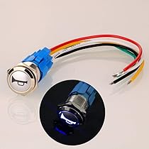 Cikonielf Interrupteur à Bouton Autobloquant 40pcs 16mm Interrupteur à Bouton-poussoir En Métal