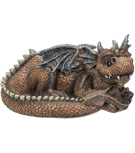 Pacific Giftware Gartenfigur 'Baby Drache Schlüpft Aus Ei' – 25 Cm, Handbemalt Aus Kunststein, Fantasy-Deko