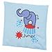 Fashy Cherry Pit Pillow with Embroidery – colour light blue
