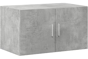 vidaXL Armario de Pared Madera ingeniería Gris hormigón 70x42,5x40 cm, Armario de Almacenamiento, Armario de Pared Colgante, Armario de Almacenamiento Flotante
