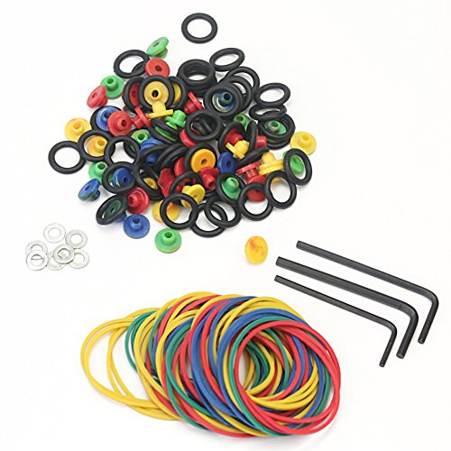 50 Needle Grommets Nipples + 50 Rubber Bands + 50 O-Rings + 3 Wrench Tattoo Kit