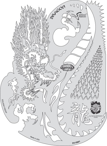 IWATA MEDEA Artool Freehand Airbrush templates, Kanji Master