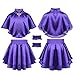 Produktbild Womdee Mädchen Rollenspiel Kostüm Cape, Kinder Showman Anne Wheeler Kostüm Prinzessin Cape mit kurzem Rock und Armband Karneval Kostüm Party Outfit Halloween Party Musicals Kostüm für Kinder
