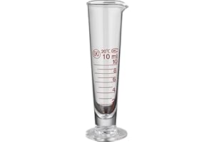 iplusmile Messbecher 10 Ml Glas-Messzylinder für Labor-Konusbecher-Messflüssigkeit mit Ausguss-Weithals-Glaswaren mit Einer Metrischen Messbecher Glas
