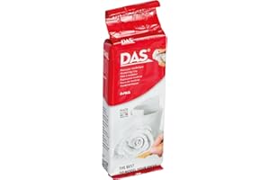 DAS White 250g Air Hardening Modelling Clay in a Hangable Pack, Non Bake, Ready To Use, Suitable for All Ages, For Professionals & Hobbyists