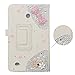 Produktbild spritech (TM) 3D Bling Strass Design LG G Pad 8.0 Smart Shell Case Premium PU Leder Stand Cover für LG G Pad V480 8.0, weiß, LG G Pad 8.0