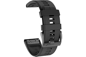 OVERSTEP Compatible con Garmin Fenix 5X/Fenix 7X/Fenix 6X Pro, 26mm Correa De Silicona Suave Correa De Recambio Para Fenix 5X Plus/Fenix 5X/Fenix 6X/Fenix 3/Fenix 3 HR/Descenso MK1/D2 Delta PX
