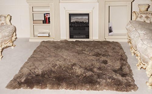 Naturasan Sheepskin Lambskin Rug Designer Retro Flokati Style Longhair Carpet Runner Area Rug , camel , 120 x 180 cm