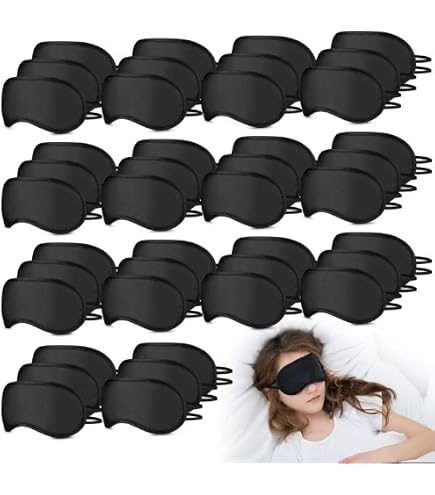 SEFIRST 24 Pcs Masque de Sommeil pour Homme Femme, Masque de Nuit Ultra Doux Respirant Masque Yeux Dormir Anti-lumière, Masque de Voyage avec Sangles Réglables pour Maison Avion Jeu et Sieste, Noir SEFIRST 24 Pcs Masque de Sommeil pour Homme Femme, Masque de Nuit Ultra Doux Respirant Masque Yeux Dormir Anti-lumière, Masque de Voyage avec Sangles Réglables pour Maison Avion Jeu et Sieste, Noir
