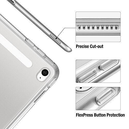 iPad Pro 12.9 (2015 Moell) Hülle, ESR® Auto Schlaf/Aufwachenen Funktion PU Ledertasche mit Translucent Rücken Abdeckung (Silikon Rahmen + Hart PC Zurück) mit Kühlloch Schutzhülle für iPad Pro 12.9 (Braun) - 5