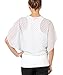 7249-WHT-18: Large Polka Dot Print Cape Batwing Top