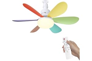 SWBSLL Ventilateurs De Plafond Avec TéLéCommande Plafonnier Led, Ventilateur De Plafond Avec LumièRe Et TéLéCommande, 3 Vitesses, Design Moderne Pour Le Salon Chambre (B)