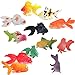 Model Plastic Goldfish Toys Set Pack of 12 Colorful