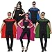Produktbild Superheldenumhang & Maske Superheld Kostüm pink Superman Umhang und Augenmaske Helden Kostüm Erwachsene Superhero Karnevalskostüm Superhelden Cape Outfit