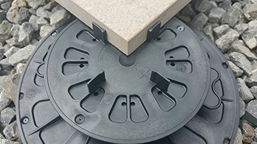 10 Stk. 40-70 mm Plattenlager Stelzlager justierbarer Stellfuß Fundament für Platten Fliesen WPC Holz Keramik Beton Stein Unterkonstruktion Terrassenlager MADE IN GERMANY von Gartenwelt Riegelsberger - 2