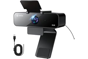 N NEWLINE NewlineWork 4k Webcam PC mit Mikrofon mit Rauschunterdrückung, 3 AI Modi und 2 Gestensteuerung, Weitwinkel, USB 4k Kamera für PC Mac Laptop Videokonferenzen, Live-Streaming