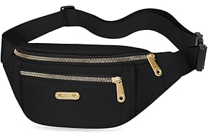 GIDWRIY Marsupio Donna, Tracolla Unisex, Impermeabile, Multifunzionale, Nero