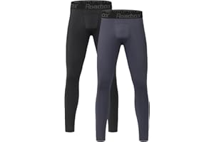 Roadbox 1er/2er Pack Kompressionshose Jungen, Sport Leggings Lang, Atmungsaktiv, Schnell Trocknend für Fußball & Laufen