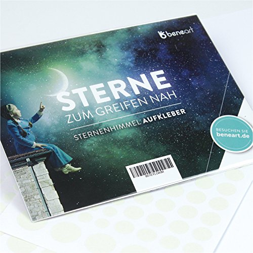 beneart® Leuchtpunkte für Sternenhimmel – 276 Stück – Leuchtsterne – Wandtattoo Punkte – Aufkleber – Sternenhimmel für Kinderzimmer & Schlafzimmer (fluoreszierender Wandsticker, leuchtet im Dunkeln) - 3