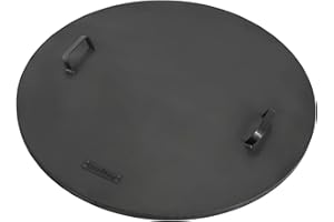 BENE ON FIRE CRAFTED FOR FIRE, MADE FOR MOMENTS MR. DEKO Deckel Feuerschale Ø 61,5 cm mit Rand | runder Feuerschalendeckel aus schwarzem Stahl 3,5 kg | stabil wetterfest hitzebeständig | Schutz vor Glut Asche Regen | Zubehör passend Feuerschalen