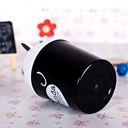 TRIXES niedlicher Panda Mini Schreibtisch Papierkorb Tischmülleimer mit Schwingdeckel - 5