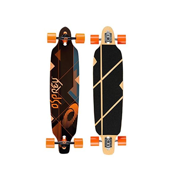 Longboard Osprey Twin Tip 39 Inch - Acero Canadese Completo Per Principianti E Adulti - Foto 7