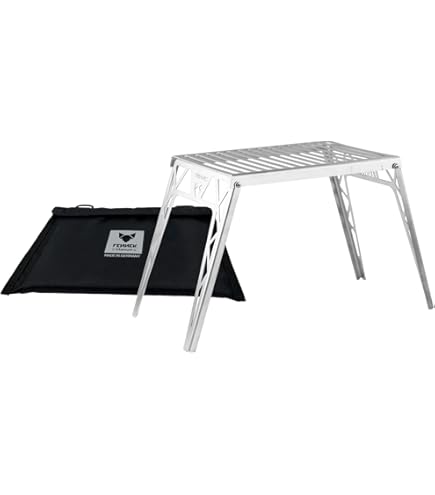 FENNEK Klapprost XL Griglia Barbecue Pieghevole - 56x24 Cm, Acciaio Inox, Made In Germany - Foto 6