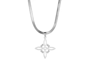 SIPURIS Collar de nudo de bruja para mujeres y hombres de acero inoxidable con colgante de bruja celta amuleto de protección geométrica joyería pagana wiccana regalos de cumpleaños