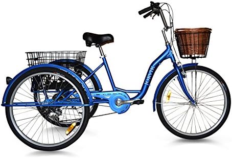 JORVIK 26 VINTAGE DUTCH STYLE ALUMINIUM TRICYCLE ADULTS OR TEENS TRIKE (BLUE)