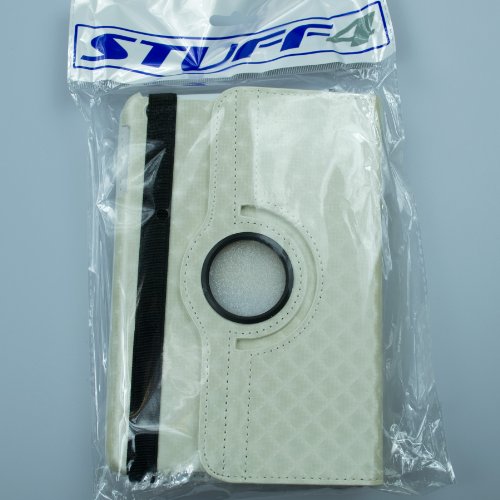 Schutzhülle für Samsung Galaxy Tab 3 7.0 LITE ( T110 / T111 ) – Weiß Diamant Hülle Case mit 360° drehen Swivel Aktion für Hoch-und Querformat mit Displayschutzfolie & Stylus (Eingabestift) von Stuff4 ® - 3