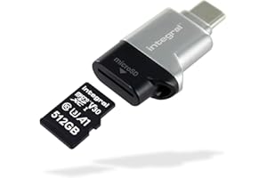 ‎INTEGRAL Integral MicroSD USB3.0/USB-C Typ-C OTG Speicherkartenlesegerät Adapter - Super schnelle Übertragungsgeschwindigkeiten, Plug & Play und kompatibel mit microSDXC/microSDHC UHS-I U1 & U3