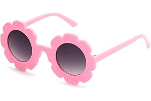 ALLY-MAGIC Round Flower Sunglasses Kids Sunglasses Cute Round Sunglasses Lovely Outdoor Beach Protection Children Girl Boy Gifts Y6-TYHMJ