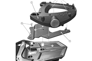 GIVI Topcase Trägerplatte Monokey Koffer mit M5 Platte oder Max. Zuladung 6 kg Yamaha FJR 1300 Bj. 06