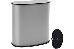 DHQCQL Vikbar receptionsdisk, transportväska ingår, 40 x 90 x 90 cm, för marknadsföring, utställning och affärsmöten