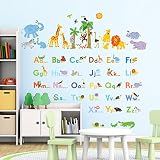 Decowall DA-1608P1513 Dschungeltiere Alphabet Wandsticker Wandaufkleber Wandtattoo Kinderzimmer - 3
