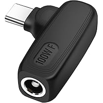 Gugxiom DC 5,5mm Auf USB-C Adapter - 100W Schnellladung - PD Chip - Für Laptop & Handy - 17,4 Cm Kabel