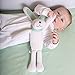 Safe Dreams Safebreathe Hoppy Soft Toy Breathable Bunny Newborn Toy in White and Mint Green