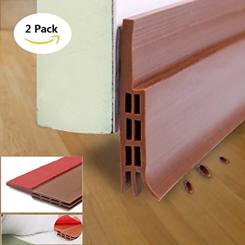 GB UNICORN Draught Excluder Tape Rubber Seal Weather - Energy Efficient Door under Seal，Door Noise Stopper &amp; Soundproofing Door Weather Stripping, 2" Width x 39" Length 2pcs