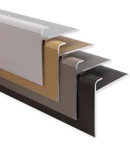 T-40 LED Alu Treppenprofil 10mm Silber – Für Indirekte Beleuchtung, Mit Endkappen