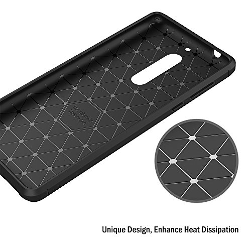 Funda Nokia 5  AICEK Negro Silicona Fundas para Nokia 5 Carcasa Nokia 5 Fibra de Carbono Funda Case  5 2 Pulgadas 