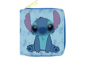 Syijupo Portafoglio Bambino Stich, Portafoglio Stich Bambini,Portafoglio PU, in Pelle Blu Portafoglio Portafoglio Ragazzo usato, per Bambini Fans Regalo Festa Compleanno Portamonete