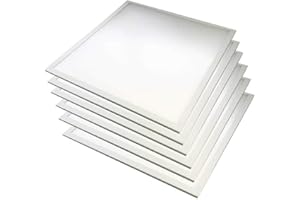 Hometric LED Panel Ceiling Light Square Pure White Tiles 6000K Daylight 600x600 48W 4400 Lumens, Long Life High Power Factor IC Driver