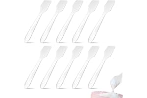 Luxylei 20pcs/set disposable cream spatulas, makeup mask tip scoops, plastic cream mask tip spatulas for mixing and tasting cosmetics