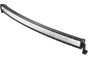 ‎AUXTINGS AUXTINGS 52 Zoll 675W Dreireihig gebogen LED Arbeitslichtleiste Spot Flood Combo Beam DC 12V-24V 6000K 4x4 Geländefahrzeuge Atvs Utvs