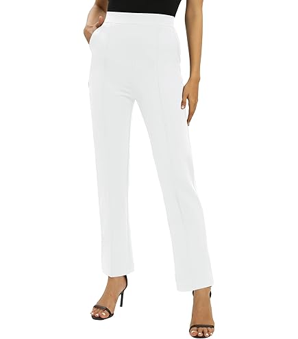 Pantalon Femme Fluide Rose Baby Taille Haute - 30803